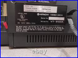 Vintage VCR Hitachi VT-9100 Multi-System VHS Video Deck Cassette Deck Working Vintage VCR Hitachi VT-9100 Multi-System VHS Video Deck Cassette Deck Working