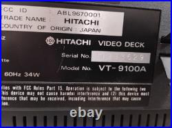 Vintage VCR Hitachi VT-9100 Multi-System VHS Video Deck Cassette Deck Working Vintage VCR Hitachi VT-9100 Multi-System VHS Video Deck Cassette Deck Working