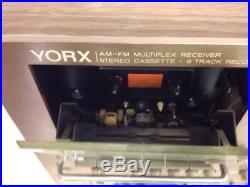 Vintage YORX AM-FM Multiplex Receiver/ Stereo Cassette/ 8 Track Recorder M2600A