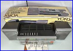 Vintage YORX M2490A-10 Stereo FM/AM Receiver Cassette Recorder S10 Speakers NOS