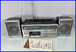 Vintage YORX M2490A-10 Stereo FM/AM Receiver Cassette Recorder S10 Speakers NOS