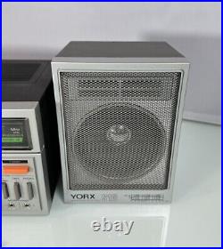 Vintage YORX M2490A-10 Stereo FM/AM Receiver Cassette Recorder S10 Speakers NOS