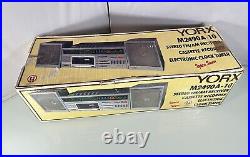 Vintage YORX M2490A-10 Stereo FM/AM Receiver Cassette Recorder S10 Speakers NOS