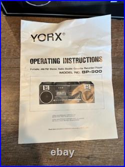 Vintage Yorx Stereo Cassette Recorder/Player BP-900 with Box, Manual, Tested Vintage Yorx Stereo Cassette Recorder/Player BP-900 with Box, Manual, Tested