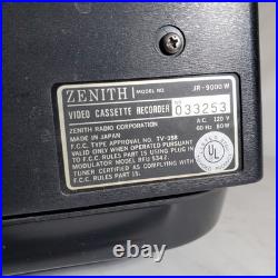Vintage Zenith Betamax JR-9000W Cassette Recorder Top Load Wood Grain Movie Prop Vintage Zenith Betamax JR-9000W Cassette Recorder Top Load Wood Grain Movie Prop