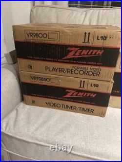 Vintage Zenith Betamax Video Equipment Bundle VR9800, VRT9850, VC1810, VRP9852