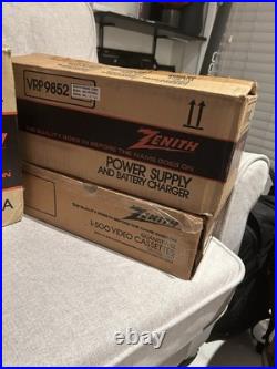 Vintage Zenith Betamax Video Equipment Bundle VR9800, VRT9850, VC1810, VRP9852
