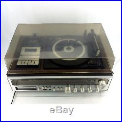 Vintage Zenith IS 4041 Stereo Record Player Turntable Lid Cassette 8 Track Radio