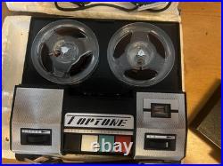 Vintage portable cassette player and recorder, branded as TOPTONE