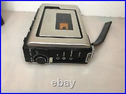 Vintage sony cassette player recorder TC-44 case Works With Charger HTF RARE