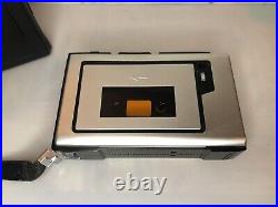 Vintage sony cassette player recorder TC-44 case Works With Charger HTF RARE