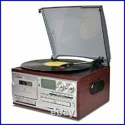 Vinyl Record Player 9 in 1 3 Speed Bluetooth Vintage Turntable CD Cassette