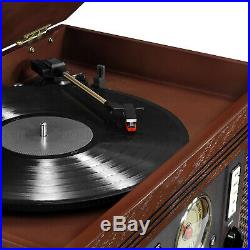 Vinyl Turntable Record Player CD Cassette AF/FM Radio Player Vintage Wireless BT
