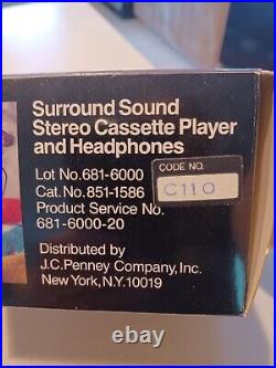 Vntg HEADPHONE JC PENNY SURROUND SOUND CASSETTE PLAYER, Recorder Original Content