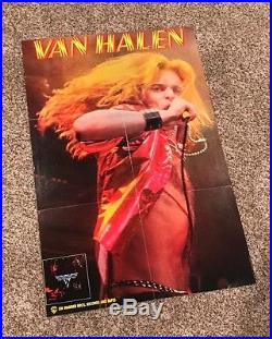 Vtg 1978 Van Halen Warner Bros. LP Record Cassette Promo Poster David Lee Roth