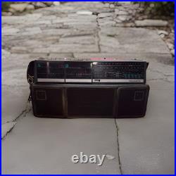 Vtg. 1980's Magnavox D-8300 Dual Deck Stereo Radio Cassette Recorder Boombox