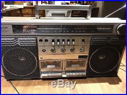 Vtg 1980s Kings Point PS-420 double Cassette Recorder FM/AM Stereo Boombox