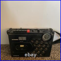 Vtg 1980s Sanyo M8500 Boombox AM/FM Cassette Tape Player-Recorder Works With Plug Vtg 1980s Sanyo M8500 Boombox AM/FM Cassette Tape Player-Recorder Works With Plug