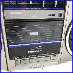 Vtg 80s Panasonic RX 5050 4 Speaker AM FM Stereo Cassette Recorder Boombox Metal