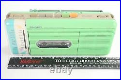 Vtg 80s Sharp QT-5 Sea Foam AM/FM Radio Cassette Recorder Stranger Things works
