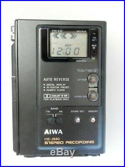 Vtg Aiwa HS-J880 Portable AM/FM Stereo Cassette Recorder, MINT (READ), No Rsrv