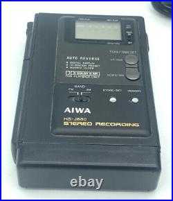 Vtg Aiwa HS-J880 Portable AM/FM Stereo Cassette Recorder RARE With PLUG