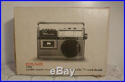 Vtg CRAIG Portable AM/FM Radio withCassette Recorder TV Sound Channels New In Box