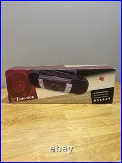 Vtg Emerson Stereo Dual Cassette Player Recorder Radio PS6449 NOS Vtg Emerson Stereo Dual Cassette Player Recorder Radio PS6449 NOS