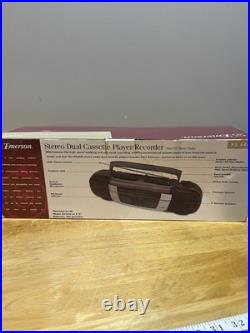 Vtg Emerson Stereo Dual Cassette Player Recorder Radio PS6449 NOS Vtg Emerson Stereo Dual Cassette Player Recorder Radio PS6449 NOS