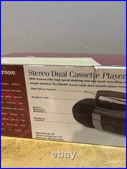 Vtg Emerson Stereo Dual Cassette Player Recorder Radio PS6449 NOS Vtg Emerson Stereo Dual Cassette Player Recorder Radio PS6449 NOS