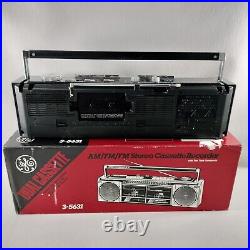 Vtg GE General Electric 3-5631 AM/FM Stereo Dual Cassette Recorder Tested