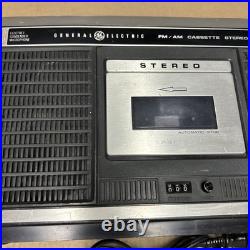 Vtg General Electric 3-5255A AM FM Cassette Tape Player Recorder WORKS