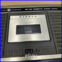 Vtg General Electric 3-5255A AM FM Cassette Tape Player Recorder WORKS