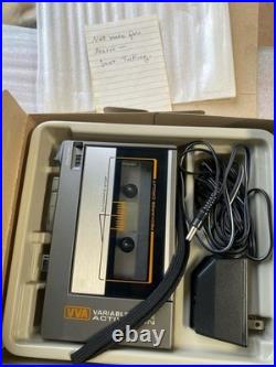 Vtg General Electric Model 3-5318 Voice Activated Mini Cassette Recorder Tested