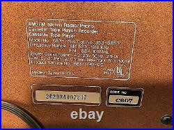 Vtg Jc Penney Am/fm Stereo Dual Cassette Recorder Phono Model 683-1798 Speakers