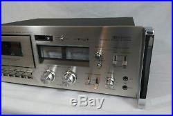 Vtg Kenwood Stereo Cassette Deck Player Recorder KX-1030 with Rack handles, Manual