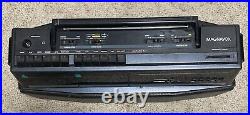 Vtg Magnavox D8300 AM FM Stereo Boombox Radio Dual Cassette Works Sounds Great