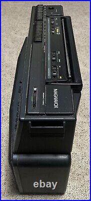 Vtg Magnavox D8300 AM FM Stereo Boombox Radio Dual Cassette Works Sounds Great