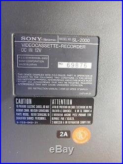 Vtg NOS NEW Sony SL-2000 Betamax Video Cassette Recorder in Box Portable Player