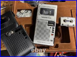 Vtg Olympus PearlCorder D130 Microcassette Tape Recorder with Accessories Tested