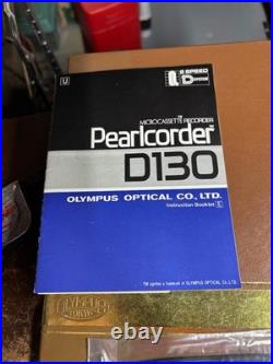 Vtg Olympus PearlCorder D130 Microcassette Tape Recorder with Accessories Tested