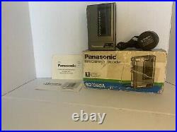 Vtg PANASONIC Cassette Recorder Voice Activated Model RQ-355A with Cord & Box