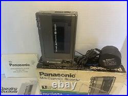 Vtg PANASONIC Cassette Recorder Voice Activated Model RQ-355A with Cord & Box