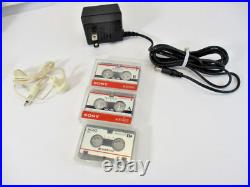 Vtg SANYO Executive Series Microcassette Recorder M5800 Earbud Power Supply