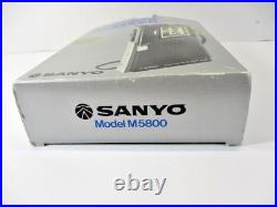 Vtg SANYO Executive Series Microcassette Recorder M5800 Earbud Power Supply