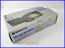 Vtg SANYO Executive Series Microcassette Recorder M5800 Earbud Power Supply