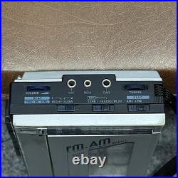 Vtg Sanyo M1770F Mini Radio Cassette Player Bundle With Case Tested 9 Cassette