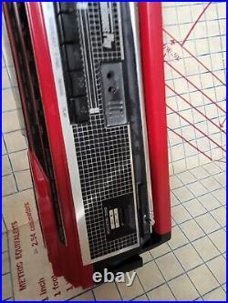 Vtg Sharp Boombox WQ 276 Red Stereo Radio Cassette Recorder Working