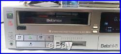 Vtg Sony BetaMax Video Cassette Recorder SL-2710 Beta Hi-Fi VCR with Remote Tapes