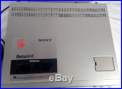 Vtg Sony BetaMax Video Cassette Recorder SL-2710 Beta Hi-Fi VCR with Remote Tapes